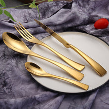 Load image into Gallery viewer, 4pcs Stainless Steel Steak Knife Fork Gold