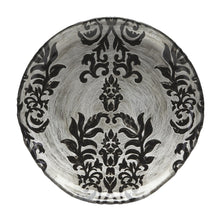 Load image into Gallery viewer, DAMASK Black Velvet Gilded Glass Canapé Plates