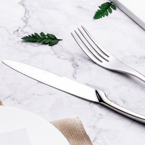 4pcs Stainless Steel Steak Knife Fork Silver