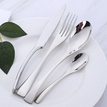 Load image into Gallery viewer, 4pcs Stainless Steel Steak Knife Fork Silver