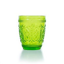 Load image into Gallery viewer, 2Pcs/Lot 300ML Multicolor Glass Cup Embossed Drinking Glasses Water Glass Cup Milk Juice Wine Tumblers for Party Bar Glassware