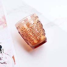 Load image into Gallery viewer, 2Pcs/Lot 300ML Multicolor Glass Cup Embossed Drinking Glasses Water Glass Cup Milk Juice Wine Tumblers for Party Bar Glassware