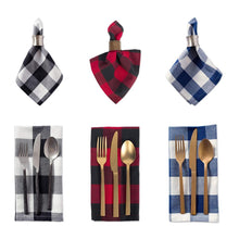 Load image into Gallery viewer, 2Pcs Cotton Table Napkin Buffalo Plaid Cloth fabric Napkins   51x51cm