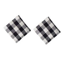 Load image into Gallery viewer, 2Pcs Cotton Table Napkin Buffalo Plaid Cloth fabric Napkins   51x51cm