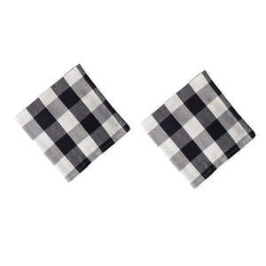 2Pcs Cotton Table Napkin Buffalo Plaid Cloth fabric Napkins   51x51cm