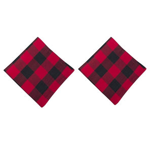 2Pcs Cotton Table Napkin Buffalo Plaid Cloth fabric Napkins   51x51cm