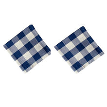 Load image into Gallery viewer, 2Pcs Cotton Table Napkin Buffalo Plaid Cloth fabric Napkins   51x51cm