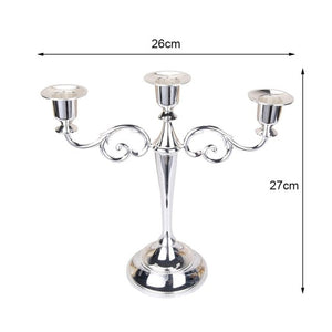 Make Your Table Elegant with a Candelabra 3/5-Arms Metal Pillar Candle Holders Silver/Gold/Bronze/Black