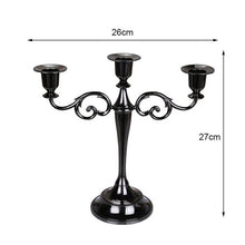 Load image into Gallery viewer, Make Your Table Elegant with a Candelabra 3/5-Arms Metal Pillar Candle Holders Silver/Gold/Bronze/Black