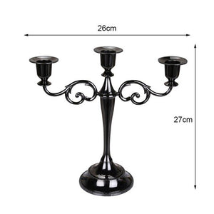 Make Your Table Elegant with a Candelabra 3/5-Arms Metal Pillar Candle Holders Silver/Gold/Bronze/Black