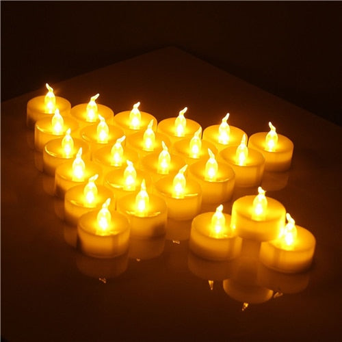 12 pcs/pack Flickering Flameless LED Tea light Flicker Tea Candle