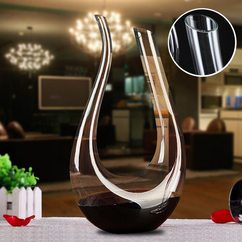 Let Your Wine Breath! 1500ml Crystal Glass Horn Red Wine Decanter