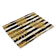 Load image into Gallery viewer, Nordic Kitchen Black Gold Heart Lips Letter Printed Placemats for Dining Table Accessories Pineapple Cat Stripe Bar Mat Coaster