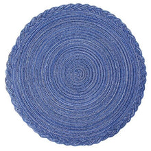 Load image into Gallery viewer, Blue Beige Coffee Dark Gray Cotton Yarn Placemats For Dining Table Food Mat