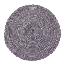 Load image into Gallery viewer, Blue Beige Coffee Dark Gray Cotton Yarn Placemats For Dining Table Food Mat