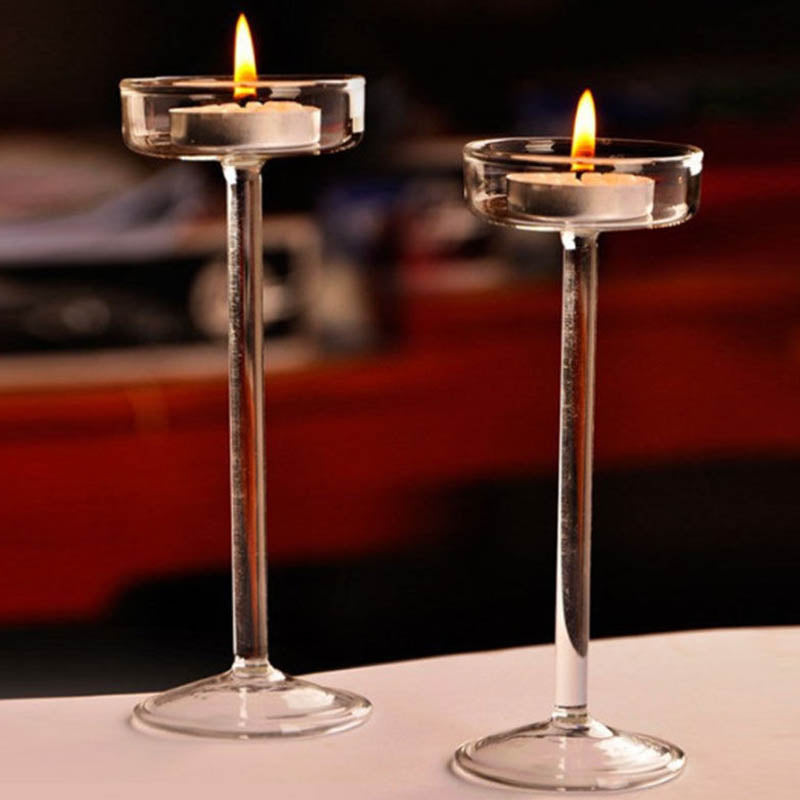 European High Glass Candle Holder