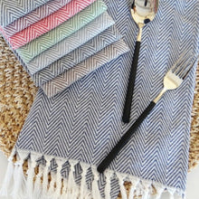 Load image into Gallery viewer, 38 X 62cm Simple Tassels Table Napkin Cotton Dessert Table Napkins Tea Towels Kitchen Dishcloth Placemats