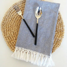Load image into Gallery viewer, 38 X 62cm Simple Tassels Table Napkin Cotton Dessert Table Napkins Tea Towels Kitchen Dishcloth Placemats