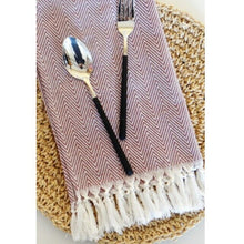 Load image into Gallery viewer, 38 X 62cm Simple Tassels Table Napkin Cotton Dessert Table Napkins Tea Towels Kitchen Dishcloth Placemats