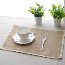 Load image into Gallery viewer, Natural Solid Hessian Jute Burlap Table Placemats