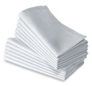 Easy Care Napkins!  100% polyester white  48cm*48cm