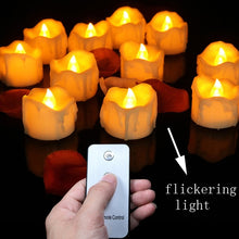 Load image into Gallery viewer, Pack of 6 or 12 Flickering Warm White Wireless Led Candles Remote,Flameless Battery Included