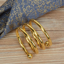 Load image into Gallery viewer, Metal alloy napkin rings gold and silver color