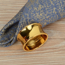 Load image into Gallery viewer, Metal alloy napkin rings gold and silver color