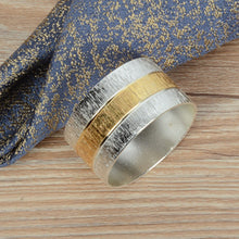 Load image into Gallery viewer, Metal alloy napkin rings gold and silver color