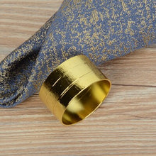 Load image into Gallery viewer, Metal alloy napkin rings gold and silver color