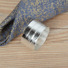 Load image into Gallery viewer, Metal alloy napkin rings gold and silver color