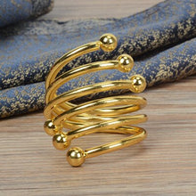 Load image into Gallery viewer, Metal alloy napkin rings gold and silver color