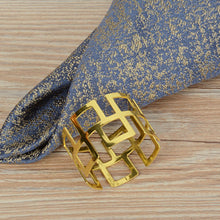 Load image into Gallery viewer, Metal alloy napkin rings gold and silver color