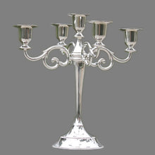 Load image into Gallery viewer, Silver/Gold/Bronze/Black 3-Arms Metal Pillar Candelabra