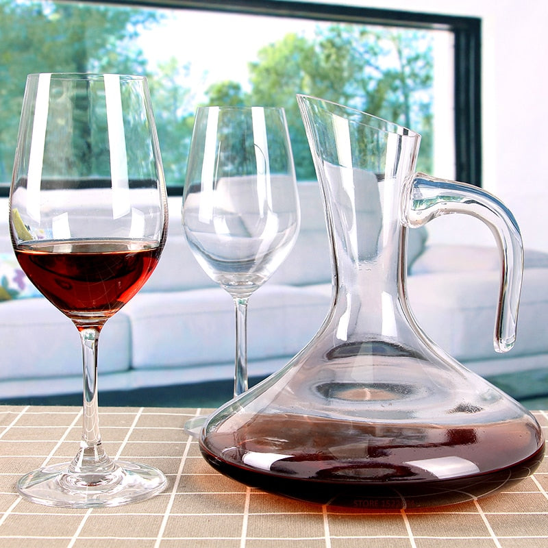 Hand Blown Glass Wine Decanter Lead-Free