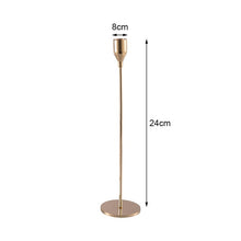 Load image into Gallery viewer, Gold Brass Metal candlestick Holders