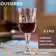 Load image into Gallery viewer, Wine, Water or Juice - You can&#39;t Go Wrong!  2Pcs/Set Lead-free Crystal  Glasses.