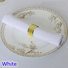 Load image into Gallery viewer, Metal alloy napkin rings gold and silver color