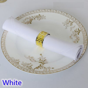 Metal alloy napkin rings gold and silver color