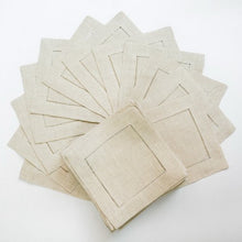 Load image into Gallery viewer, 12PCS White Hemstitched Napkins Cocktail Napkin  45x45cm And 35x50cm