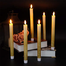 Load image into Gallery viewer, Eldnacele Set of 6 Flameless Flickering Taper Candles LED Battery Operated Window Candles with 6 Hours Timer ,3D Wick