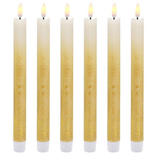 Load image into Gallery viewer, Eldnacele Set of 6 Flameless Flickering Taper Candles LED Battery Operated Window Candles with 6 Hours Timer ,3D Wick