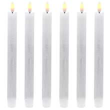 Load image into Gallery viewer, Eldnacele Set of 6 Flameless Flickering Taper Candles LED Battery Operated Window Candles with 6 Hours Timer ,3D Wick