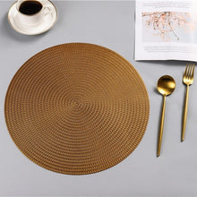 Load image into Gallery viewer, 38CM Round PVC Placemat Kitchen Dining Table Mats Steak Pad Anti-scalding Insulation Pads INS Nordic Hotel Restaurant Home Decor