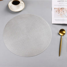 Load image into Gallery viewer, 38CM Round PVC Placemat Kitchen Dining Table Mats Steak Pad Anti-scalding Insulation Pads INS Nordic Hotel Restaurant Home Decor